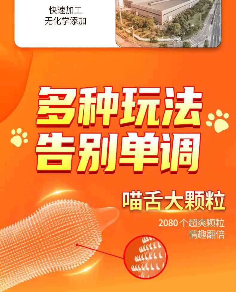 Bao cao su Olo CAT gai hạt lớn gel Axit Hyaluronic siêu bền