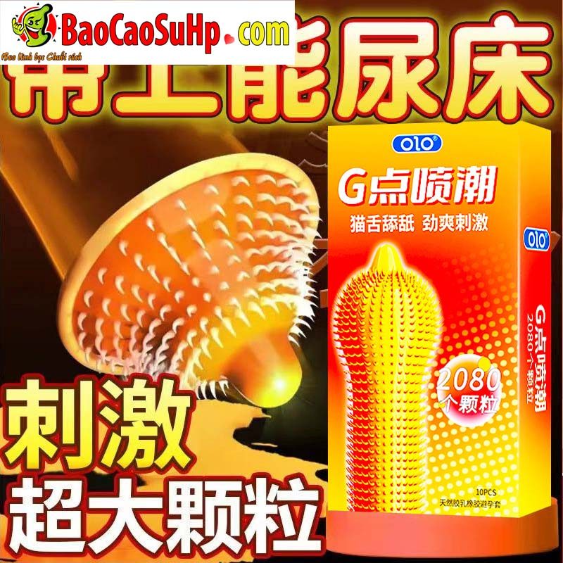 Olo CAT Super Spike Cat Tongue Condom Hyaluronic Acid 2080