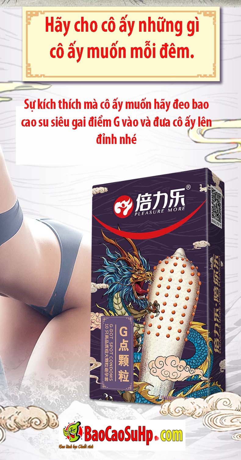 Bao cao su gai Blue Dragon 520 hạt gai to tăng khoái cảm Bao cao su gai Blue Dragon 520 hạt gai to tăng khoái cảm