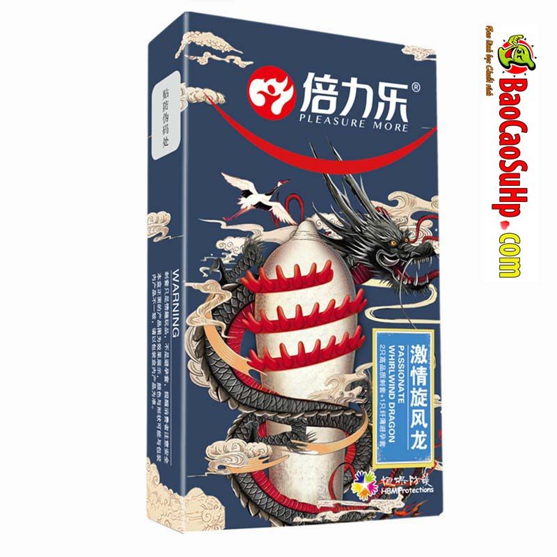 Bao Cao Su Gai Xoắn Passinote Whirl Wind Dragon Kích Thích Mạnh