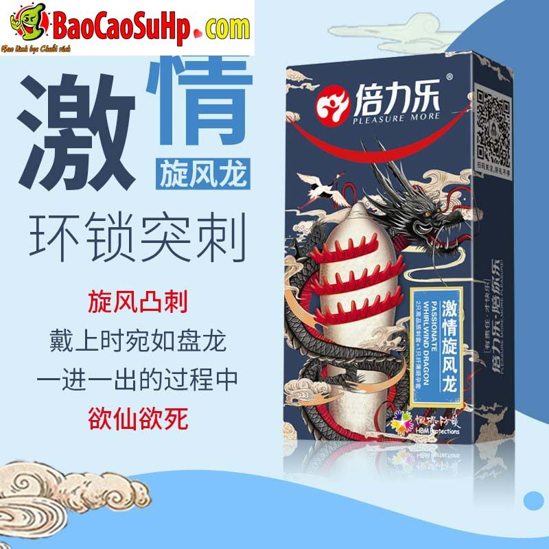 Bao Cao Su Gai Xoắn Passinote Whirl Wind Dragon Kích Thích Mạnh