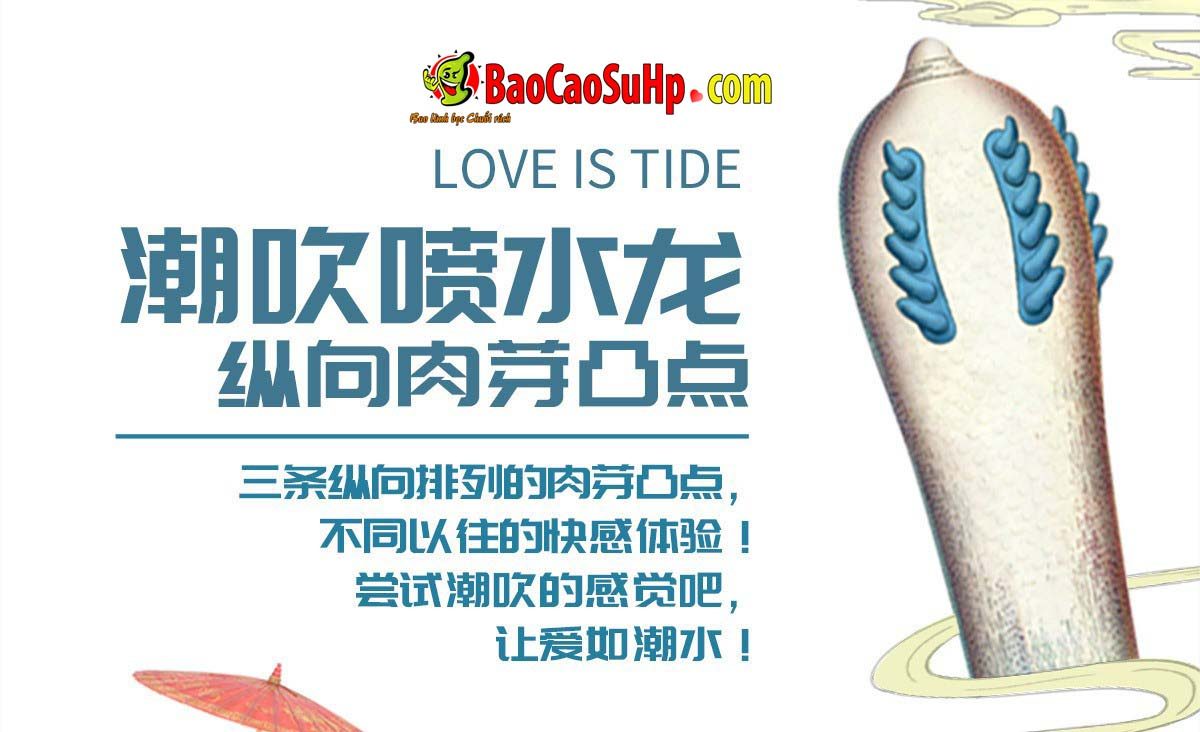 Bao cao su gai dọc nổi dài Dragon tăng khoái cảm, an toàn