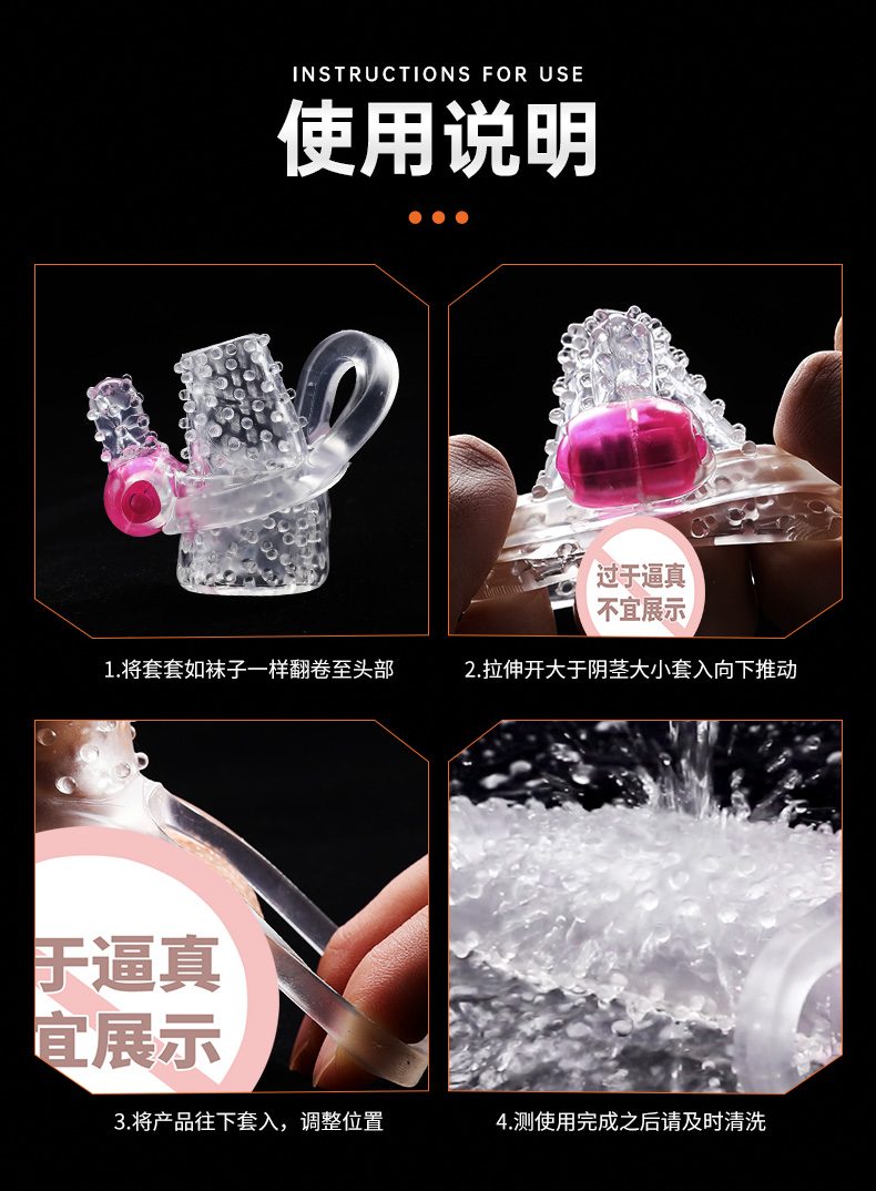 Bao cao su donden Mizzzee WLF bi nổi rung tăng kích thước, khoái cảm cao