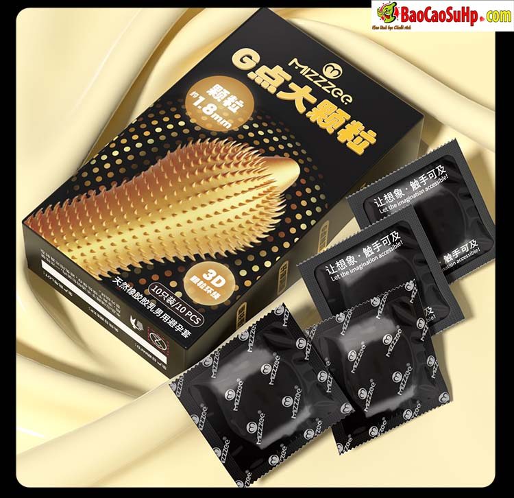 Bao cao su gai lớn 18mm siêu mỏng Mizzzee Yomahork hương đào kích thích