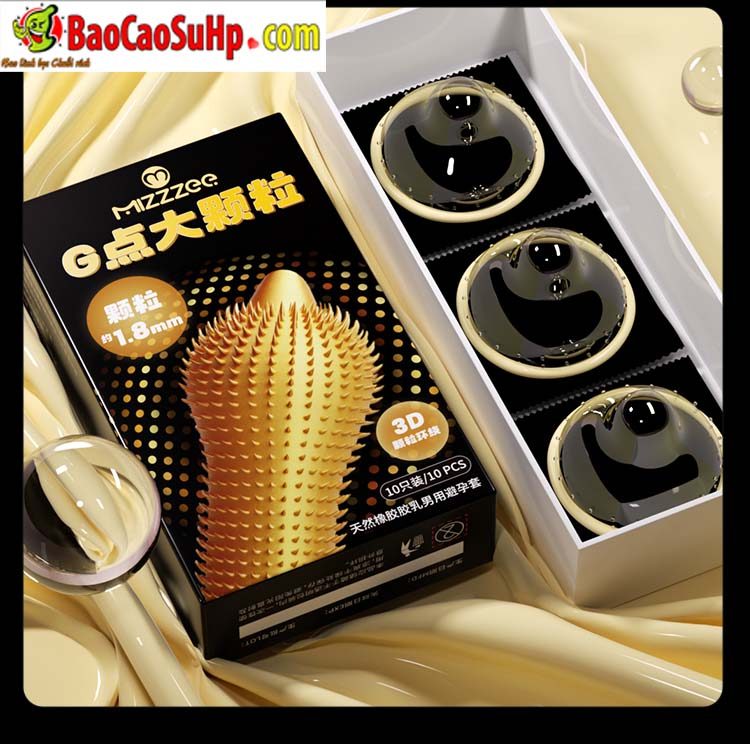 Bao cao su gai lớn 18mm siêu mỏng Mizzzee Yomahork hương đào kích thích