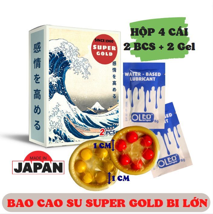 Bao cao su 7 bi Maxman Super Gold hương dâu tăng cảm giác sướng 