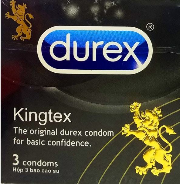 Bao Cao Su Durex Kingtex Hộp Bé 3 Cái Đảm Bảo An Toàn 