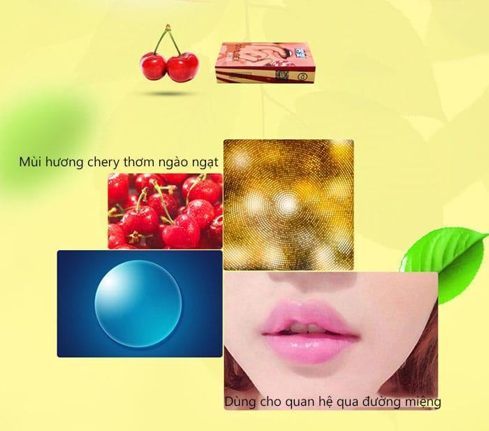 Bao cao su quan hệ bằng miệng hương cherry an toàn ngọt ngào