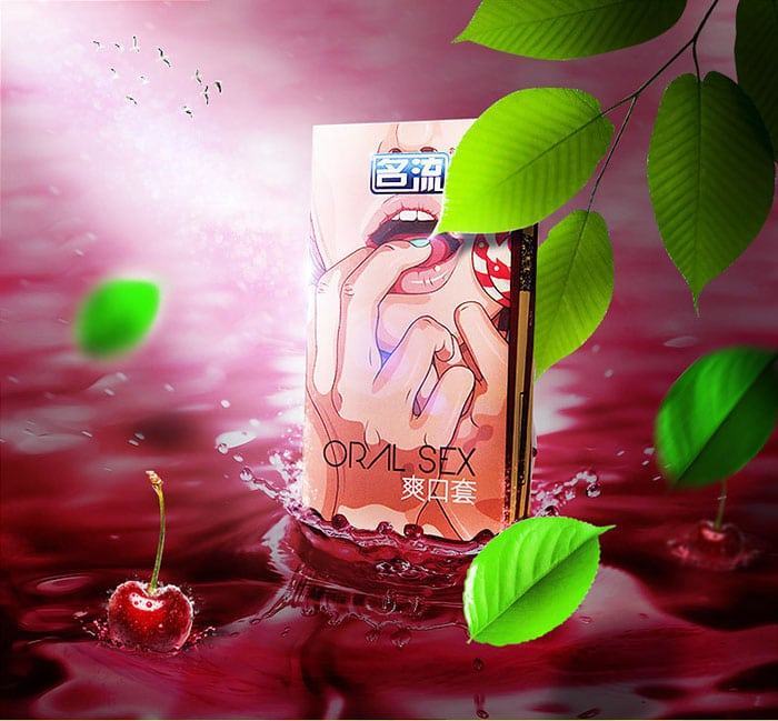 Bao cao su quan hệ bằng miệng hương cherry an toàn ngọt ngào