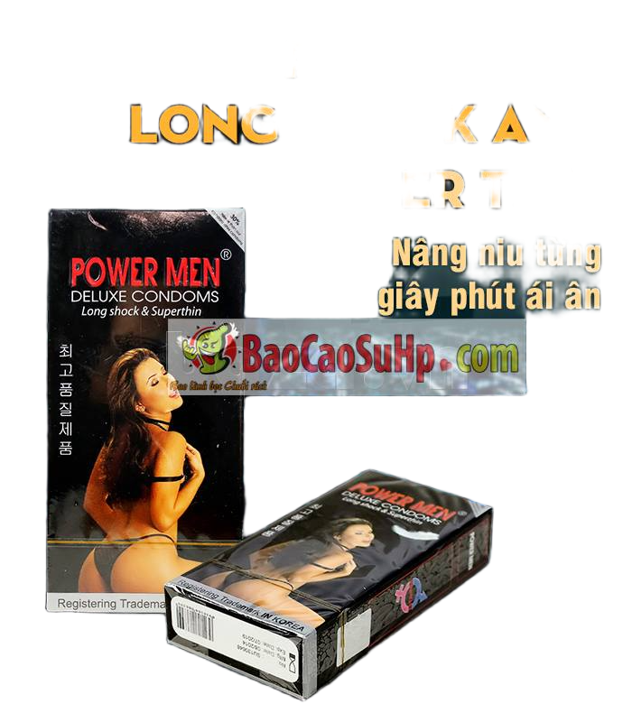 Bao cao su Power Men 2 in 1 siêu mỏng mùi nhẹ kéo dài quan hệ 