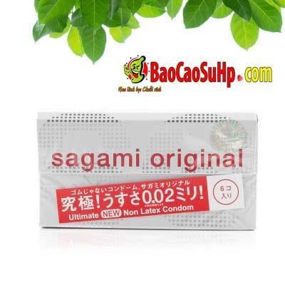 Bao cao su Sagami Original 002mm siêu mỏng hộp 6 cái Nhật Bản 