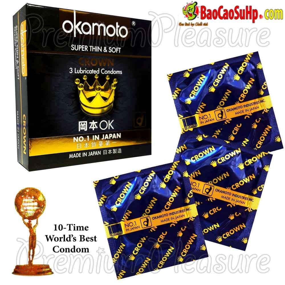  Phân phối Bao cao su Okamoto Crown siêu mỏng và mềm mại tốt nhất thế giới hàng xách tay