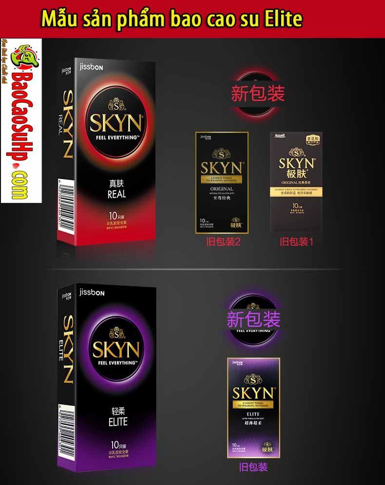 Bao cao su SKYN Elite Real siêu mềm mượt chống dị ứng latex-free