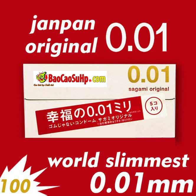 Bao cao su Sagami Original 001 mỏng nhất giá rẻ an toàn 