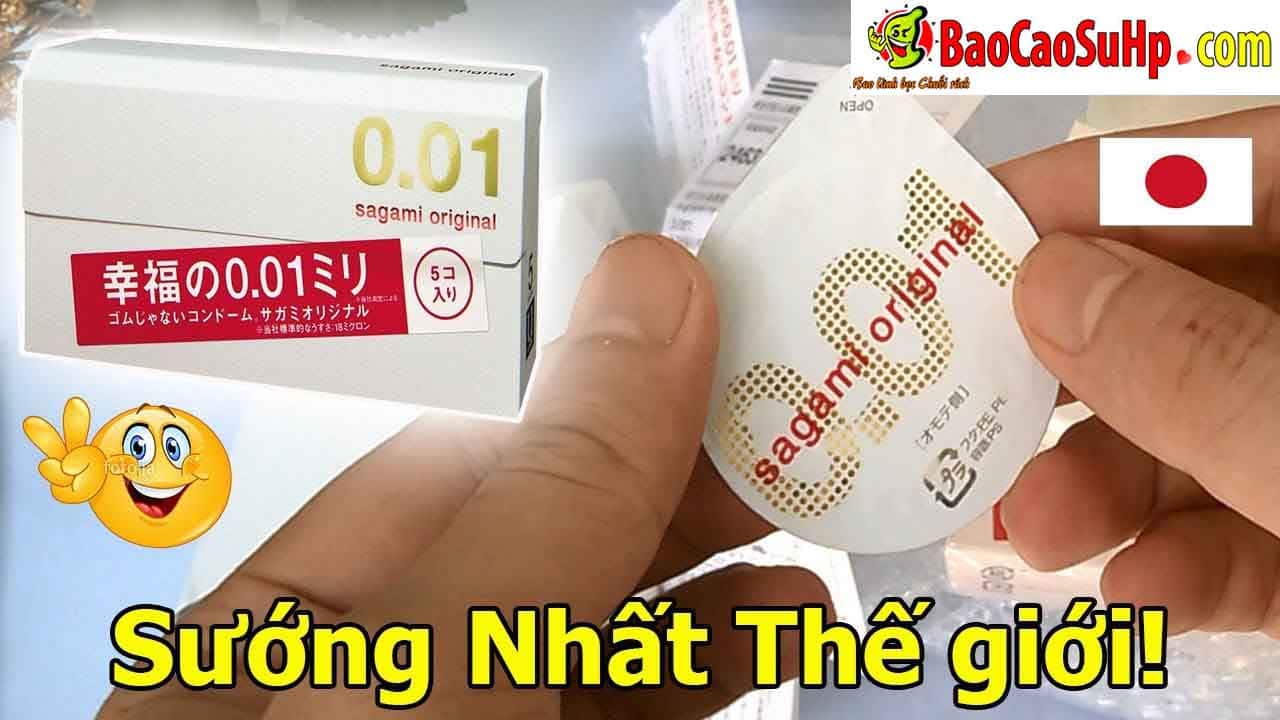 Bao cao su Sagami 001 mỏng siêu nhẹ giá tốt, tăng khoái cảm