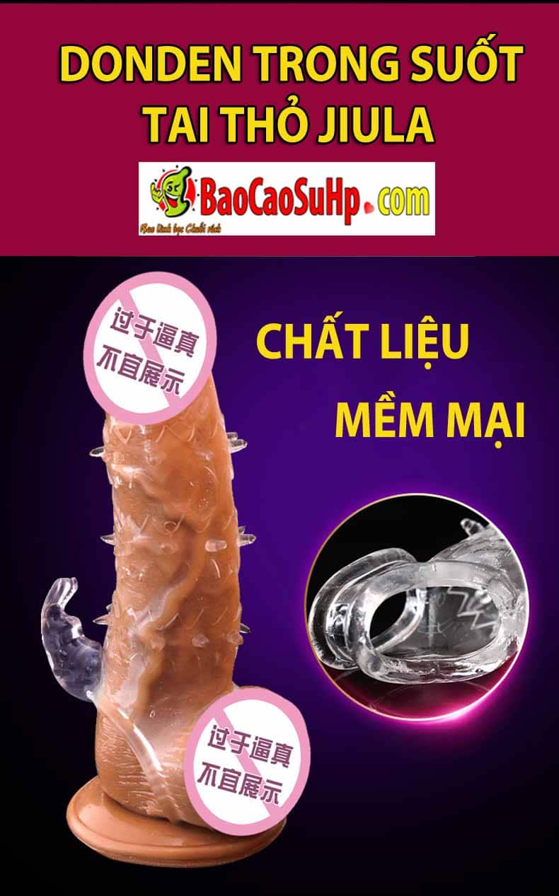 Bao Cao Su Donden Gai Gân Jiula Kích Thích Tại Thỏ Siêu Mỏng