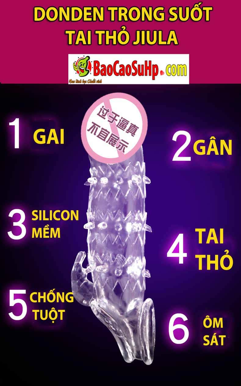 Bao Cao Su Donden Gai Gân Jiula Kích Thích Tại Thỏ Siêu Mỏng