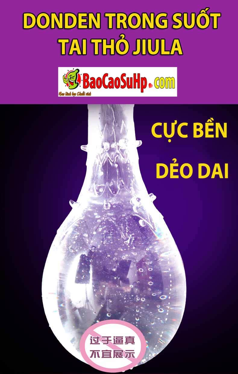  Đánh giá Bao cao su donden trong suốt tai thỏ gai gân Jiula chính hãng