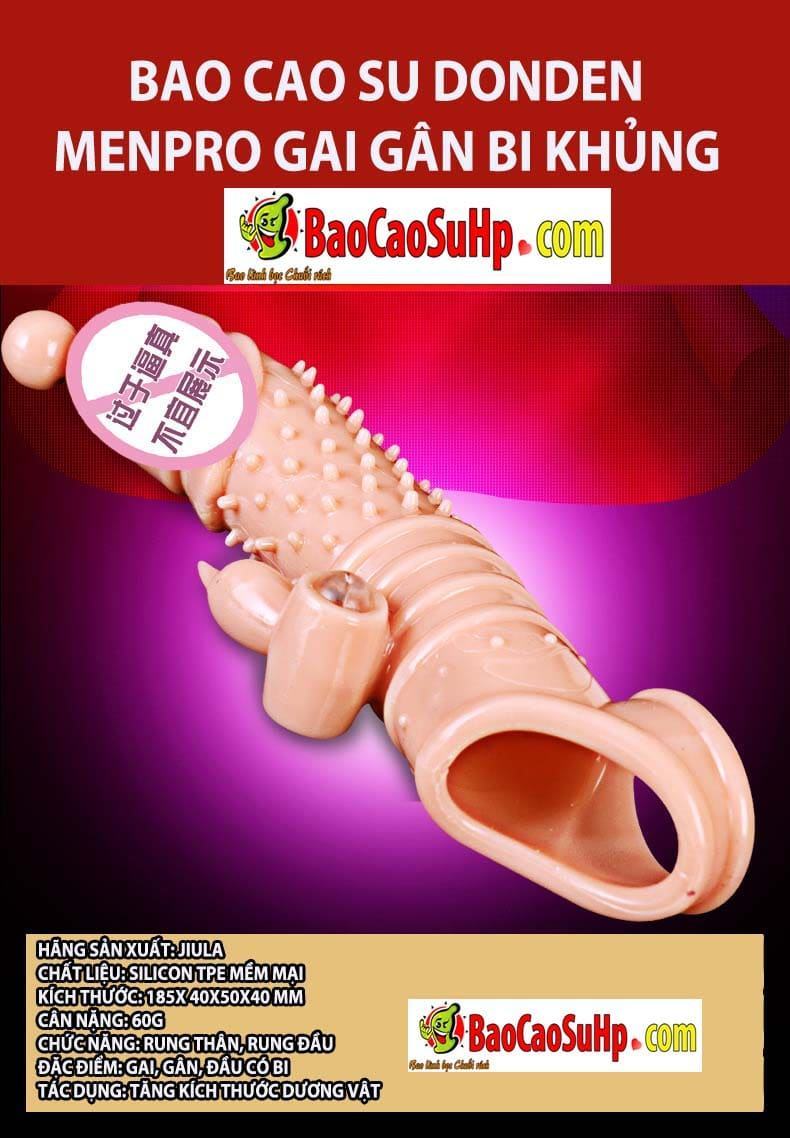 Bao cao su Donden Menpro gai gân bi cực khoái rung siêu mượt