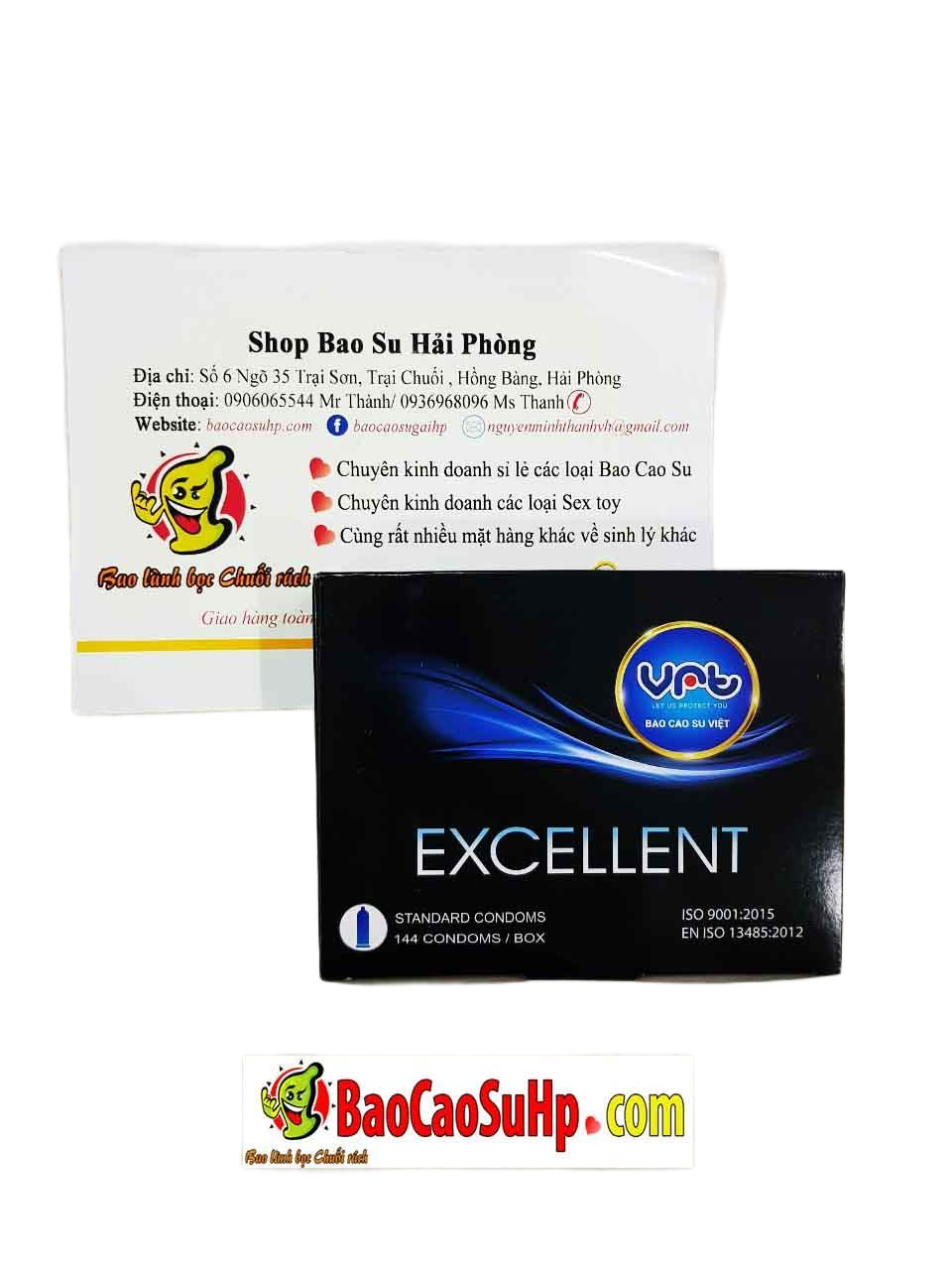Bao cao su VRT EXCELLENT giá rẻ dành cho khách sạn chất lượng Việt Nam tốt 