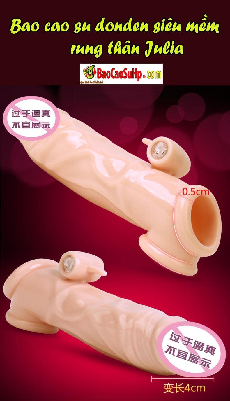 Julia Soft Rigid Stimulating Vibrating Condom Ultra Thin Pleasure