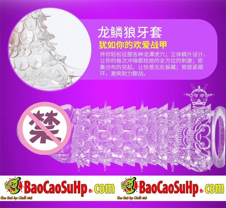 Fish Scale Pattern Stimulating Reusable Silicone Condom
