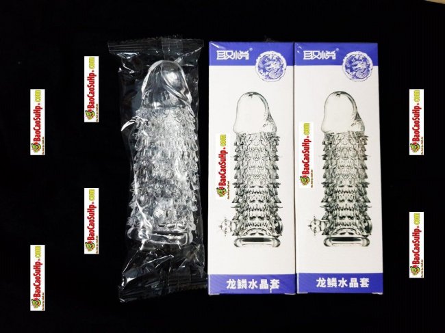 Fish Scale Pattern Stimulating Reusable Silicone Condom