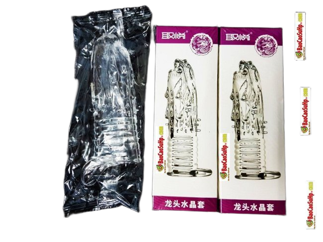 Bao cao su đầu rồng gân gai quai đeo silicon cao cấp an toàn mềm mại 