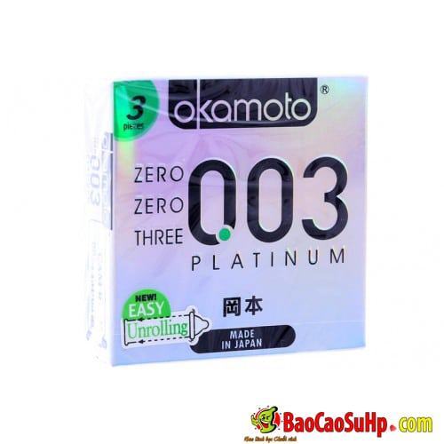 Okamoto Platinum 0.03 Ultra Thin Japanese Premium Condom 3-Pack