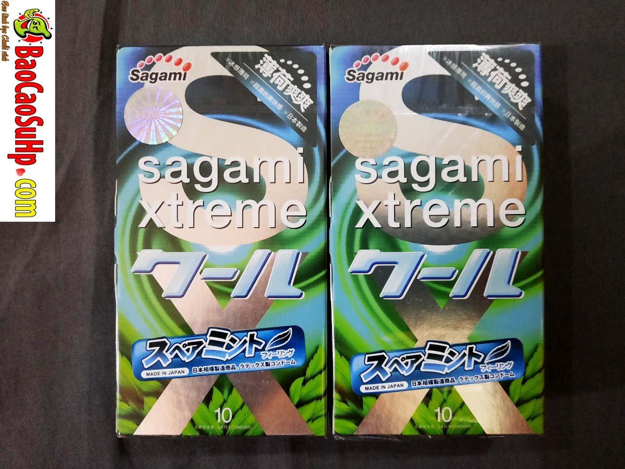 Bao cao su Sagami Xtreme SpearMint hương bạc hà mát lạnh kéo dài lâu Bao cao su Sagami Xtreme SpearMint hương bạc hà mát lạnh kéo dài lâu