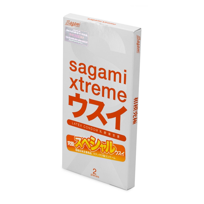 Bao cao su Sagami Xtreme White hộp 10 cái, siêu mỏng truyền nhiệt nhanh 
