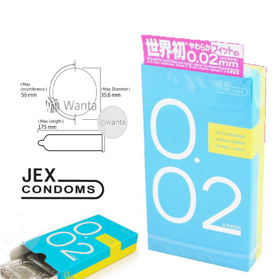 Jex ultra thin condom 0.02mm Japan lubricated 3pcs