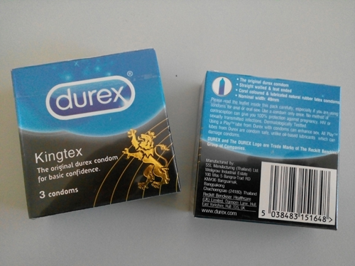 Durex Kingtex 3-Pack Comfortable Close Fit Condoms