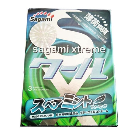 Bao cao su Sagami bạc hà mỏng mềm mát lạnh Nhật Bản cao cấp 