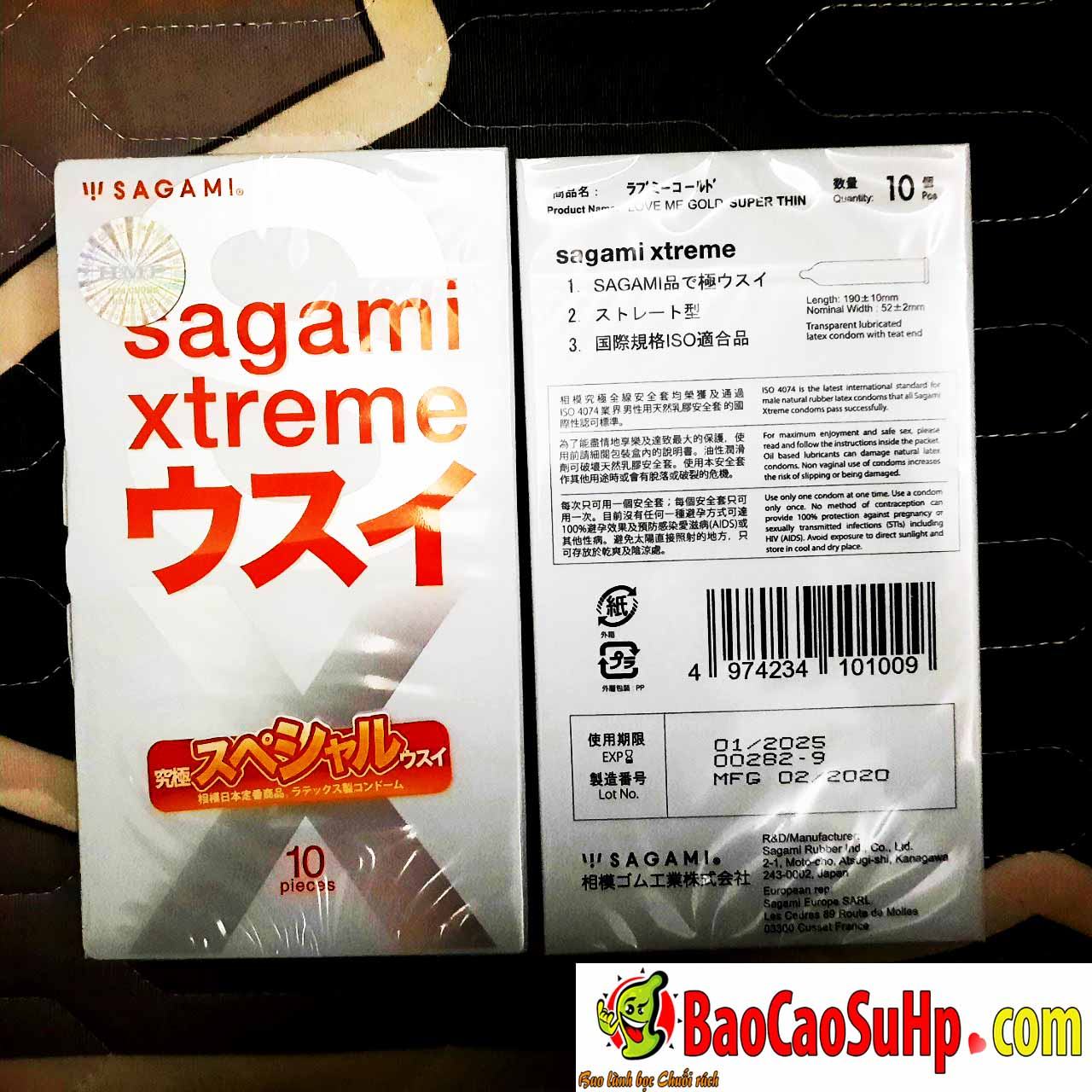 Bao cao su Sagami Xtreme mỏng siêu truyền nhiệt thoải mái