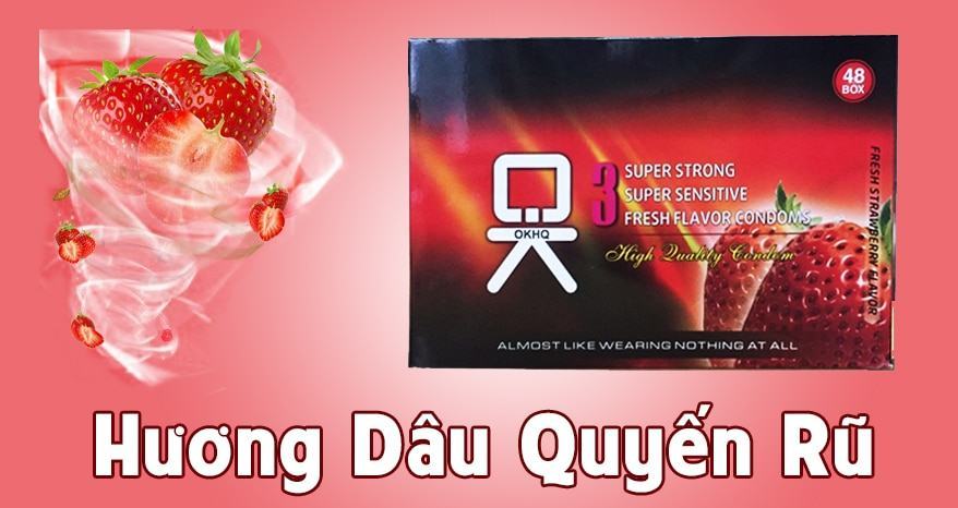 Bao Cao Su Ok Hương Dâu Giá Rẻ Đẳng Cấp An Toàn Cho Tình Nhân