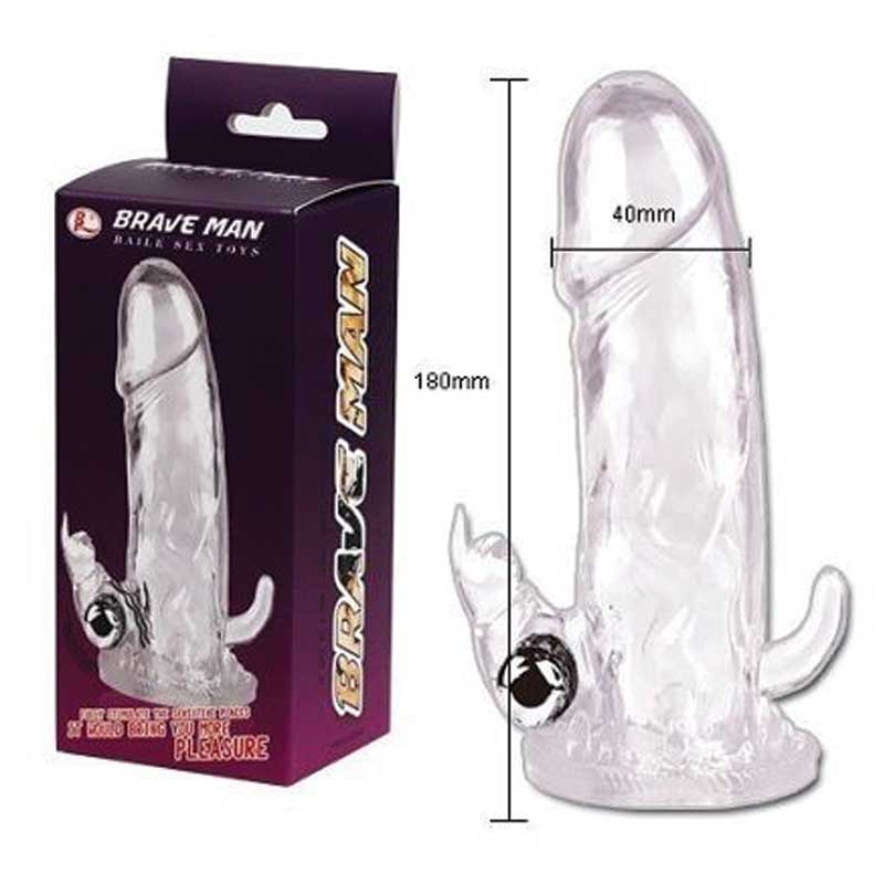 Đôn dên Brave Man trơn silicon size khủng mềm mại, co giãn tốt