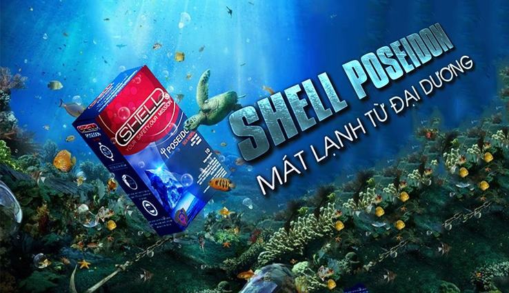 Shell Poseidon Bao Cao Su Siêu Mỏng An Toàn Cảm Giác Thật