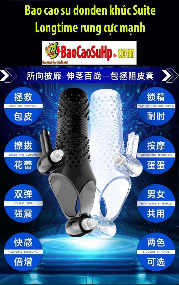 Bao cao su đôn dên khúc Suite Longtime rung cực mạnh kích thích cực đỉnh