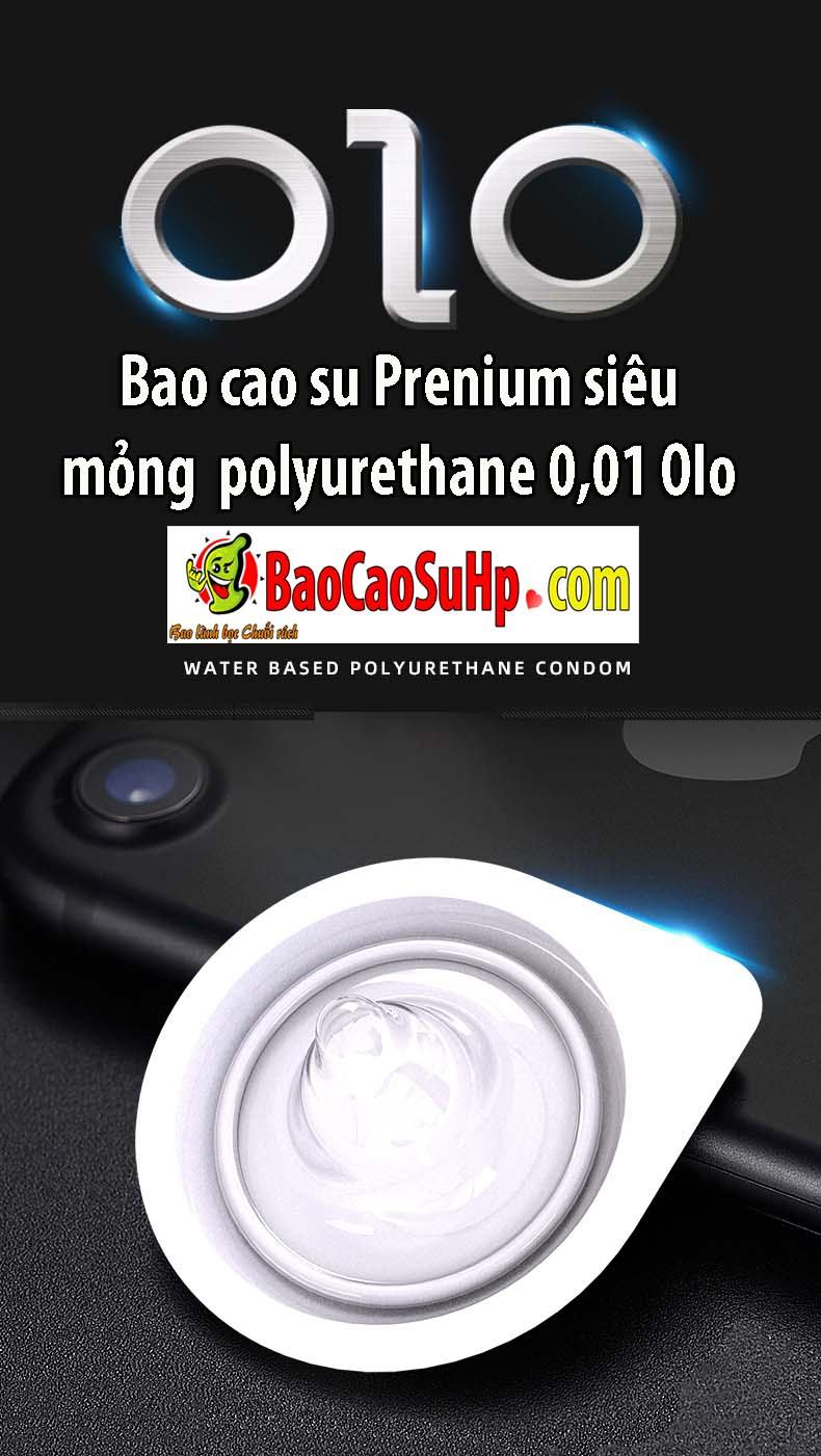 Bao cao su Olo siêu mỏng 0.01mm polyurethane an toàn cao cấp
