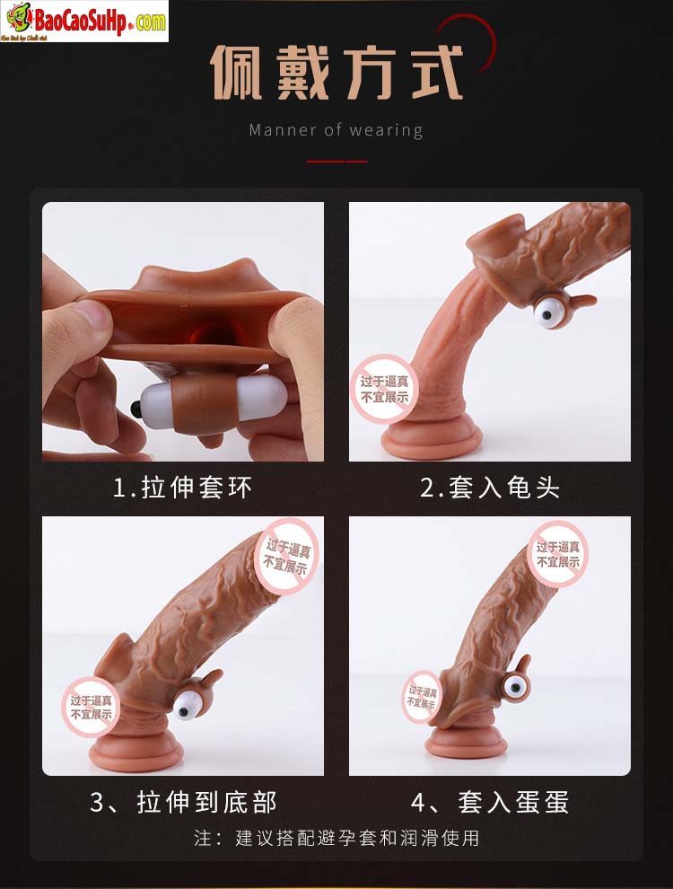 Bao cao su donden Wolf Teeth 13 - Bao cao su donden Wolf Teeth tai thỏ răng cưa kích thích điểm G cực đã