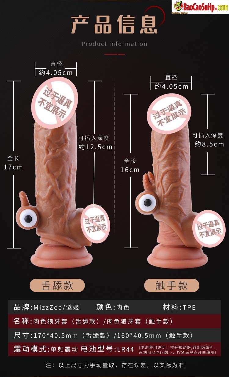 Bao cao su donden Wolf Teeth 14 - Bao cao su donden Wolf Teeth tai thỏ răng cưa kích thích điểm G cực đã