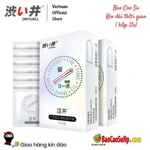 Drywell Long lasting bia 2 - Bao cao su Nhật Bản kéo dài thời gian quan hệ Drywell Long lasting