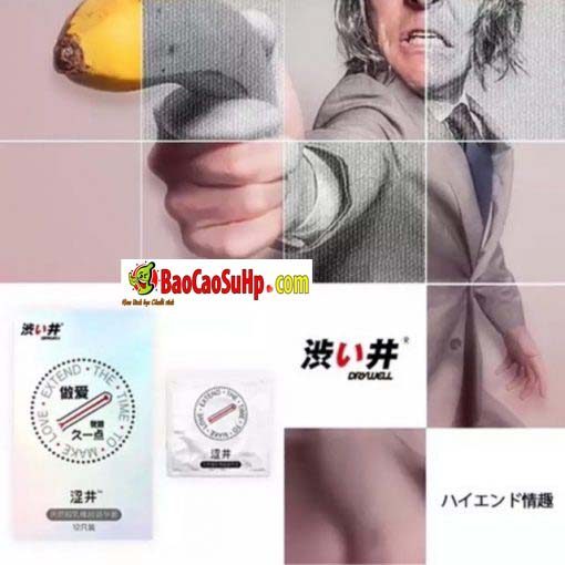 Drywell Long lasting bia 3 - Bao cao su Nhật Bản kéo dài thời gian quan hệ Drywell Long lasting