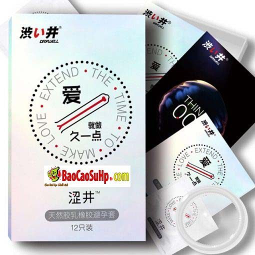 Drywell Long lasting bia 4 - Bao cao su Nhật Bản kéo dài thời gian quan hệ Drywell Long lasting