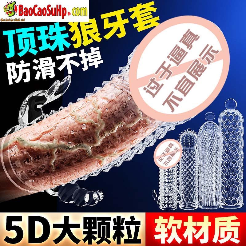 Bộ bao cao su đon dên Schegy 4 chiếc trong suốt gân gai khủng giá rẻ
