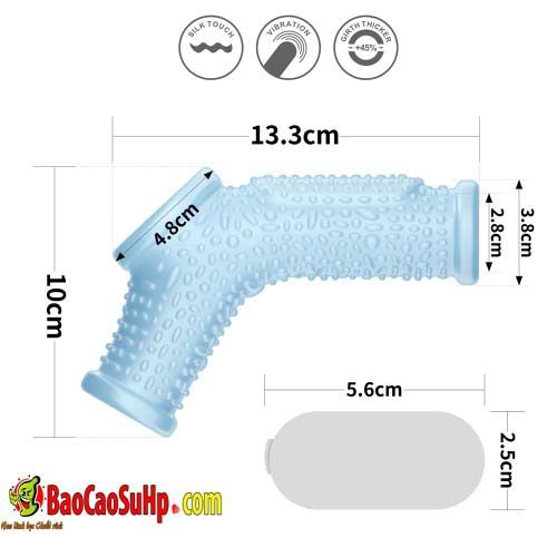 bao cao su donden Lovetoy Knights Ring 2 - Bao cao su donden thân hở đầu Lovetoy Knights Ring rung (Xanh lam)