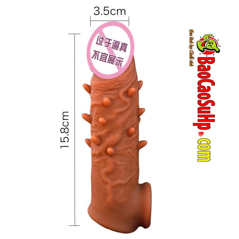 Bao cao su gai gân có quai đeo Top notch tăng kích thước kích thích