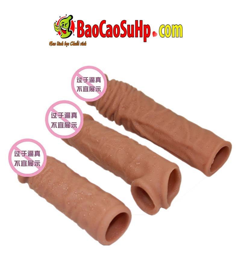 Bao cao su gai gân có quai đeo Top notch tăng kích thước kích thích