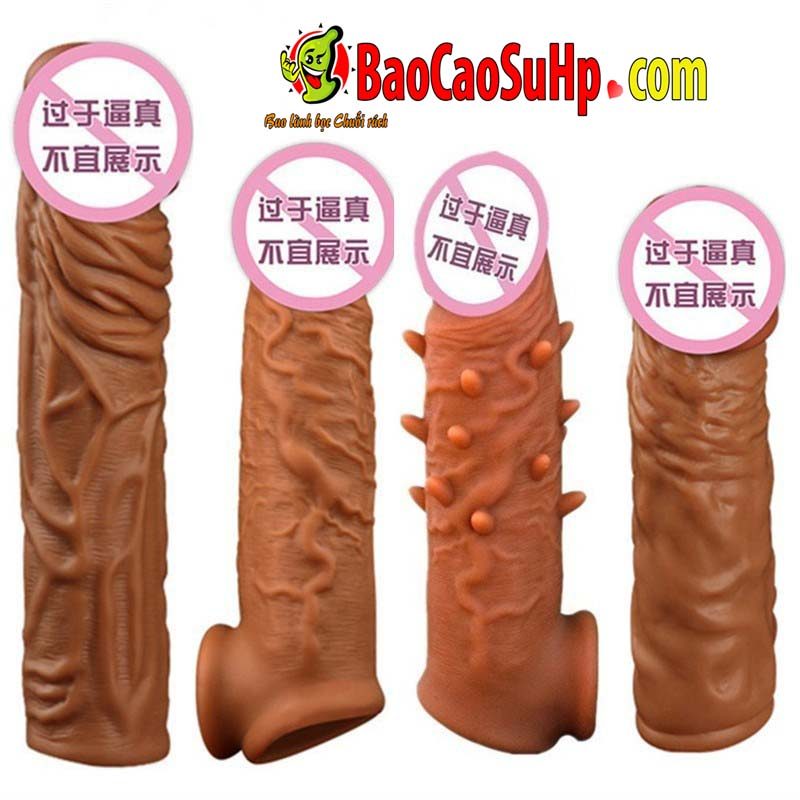 Bao cao su gai gân có quai đeo Top notch tăng kích thước kích thích